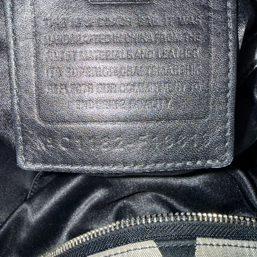 Coach Black & Gray Signature Canvas Hobo Shoulder Bag